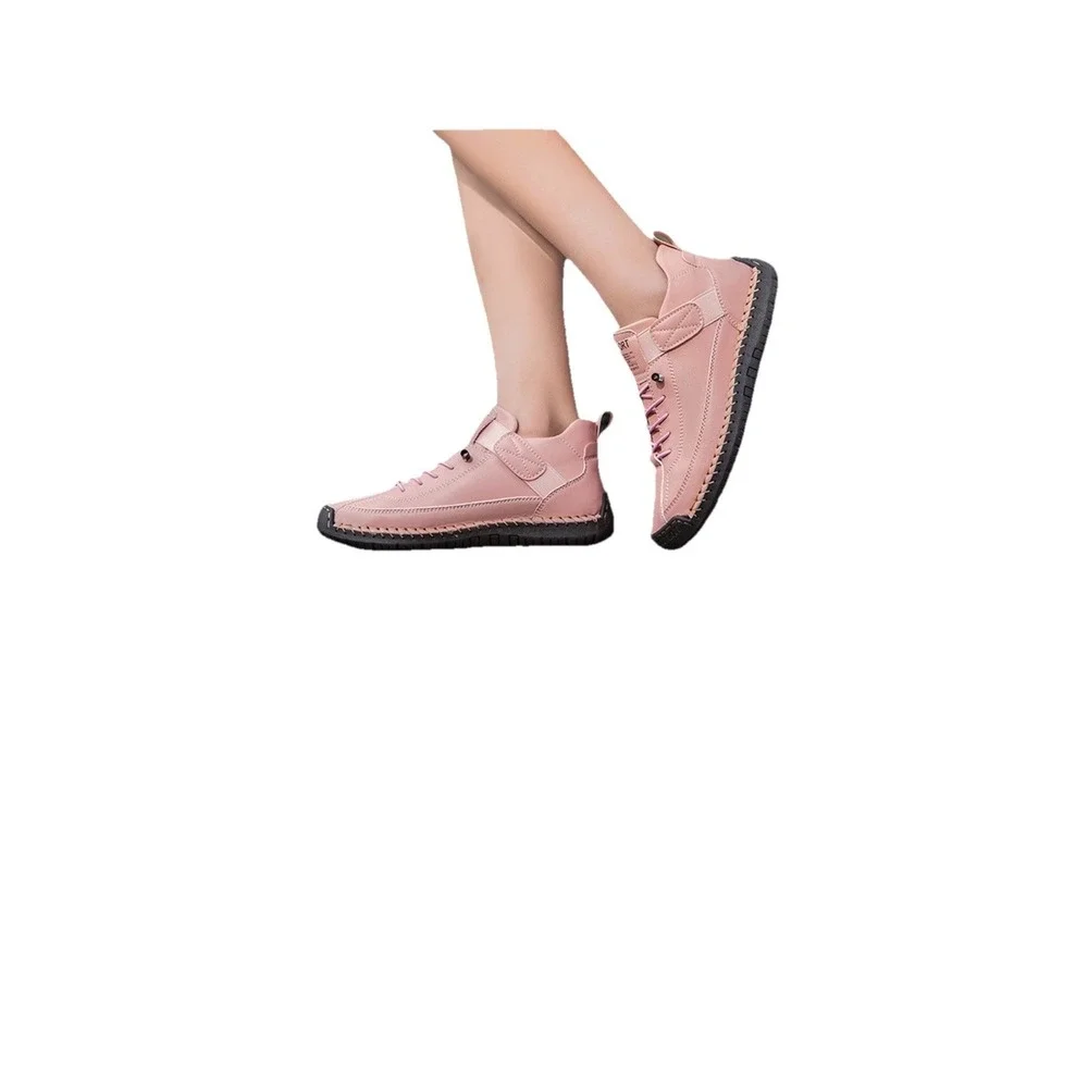 Geaino Pink Casual Ankle Boots 7/7.5 Artisan Minimalist Soft Girl Comfort Chic